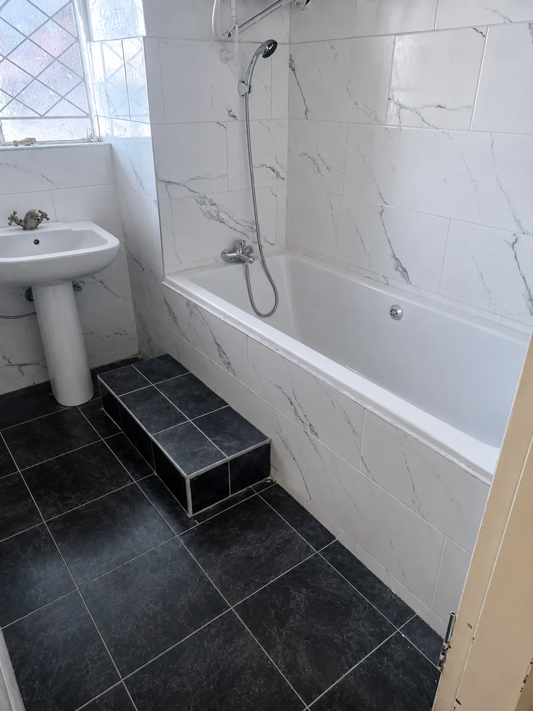 New floor tiles after renovation in Kumalo