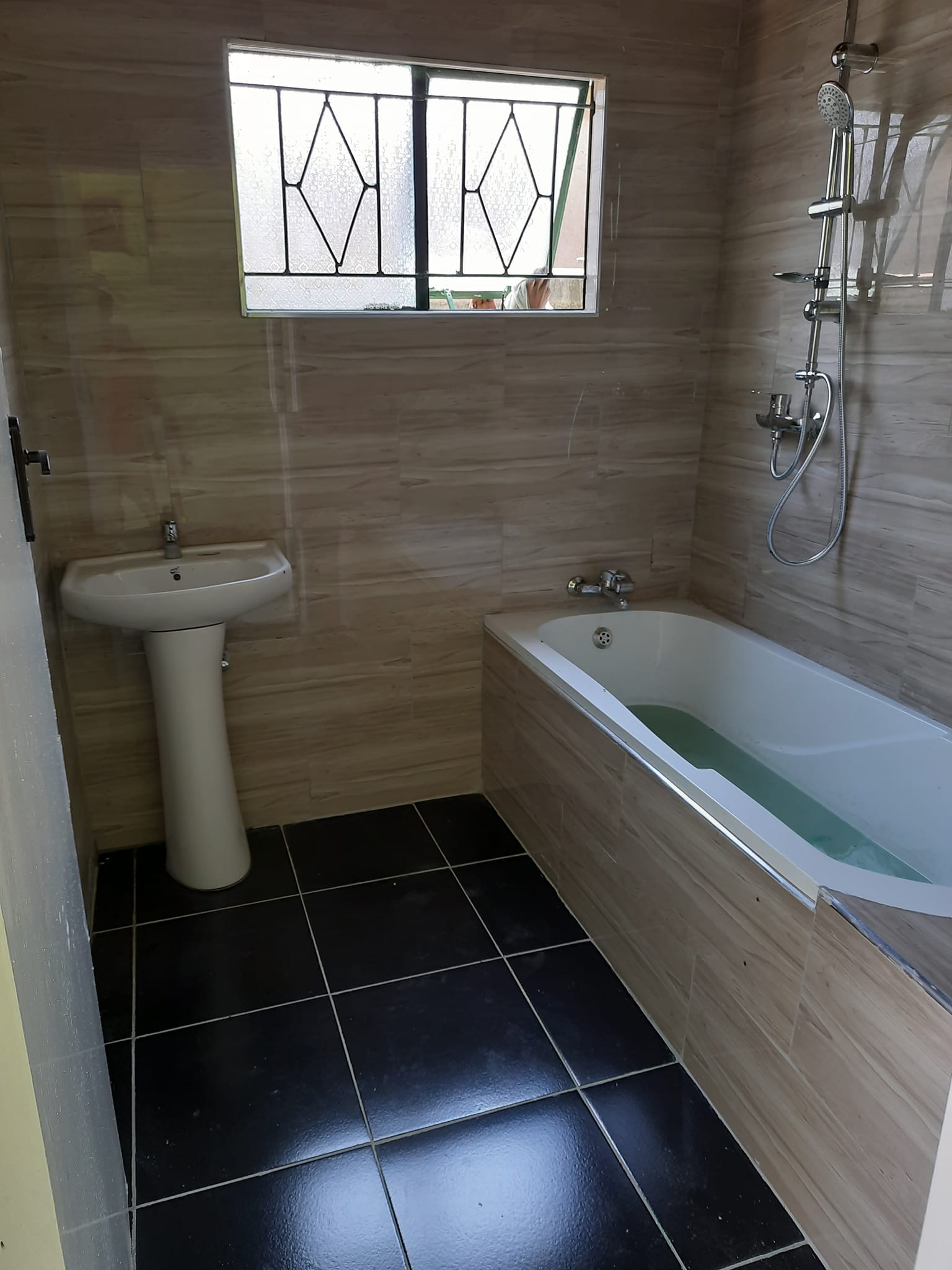 New floor tiles after renovation in Kumalo
