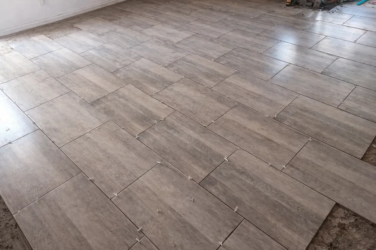 Finished tile floor result